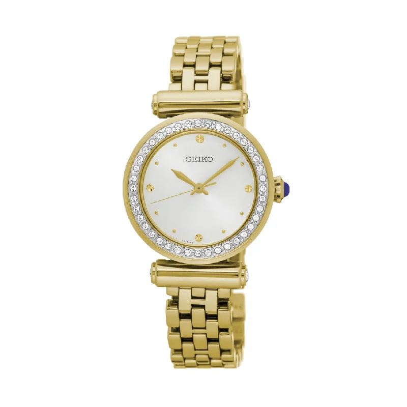 Seiko Ladies Crystal Set Gold Watch SRZ468P