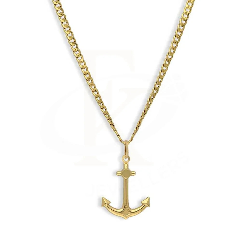 Gold Necklace (Chain With Anchor Pendant) 18KT - FKJNKL18K3133