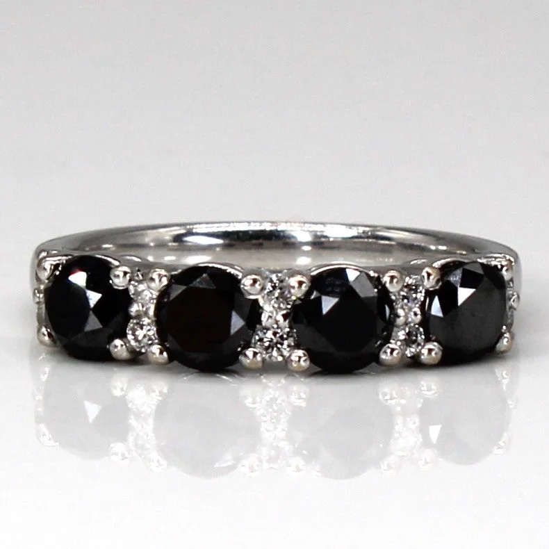 Black Diamond 18k Ring | 1.49ctw | SZ 6.25 |