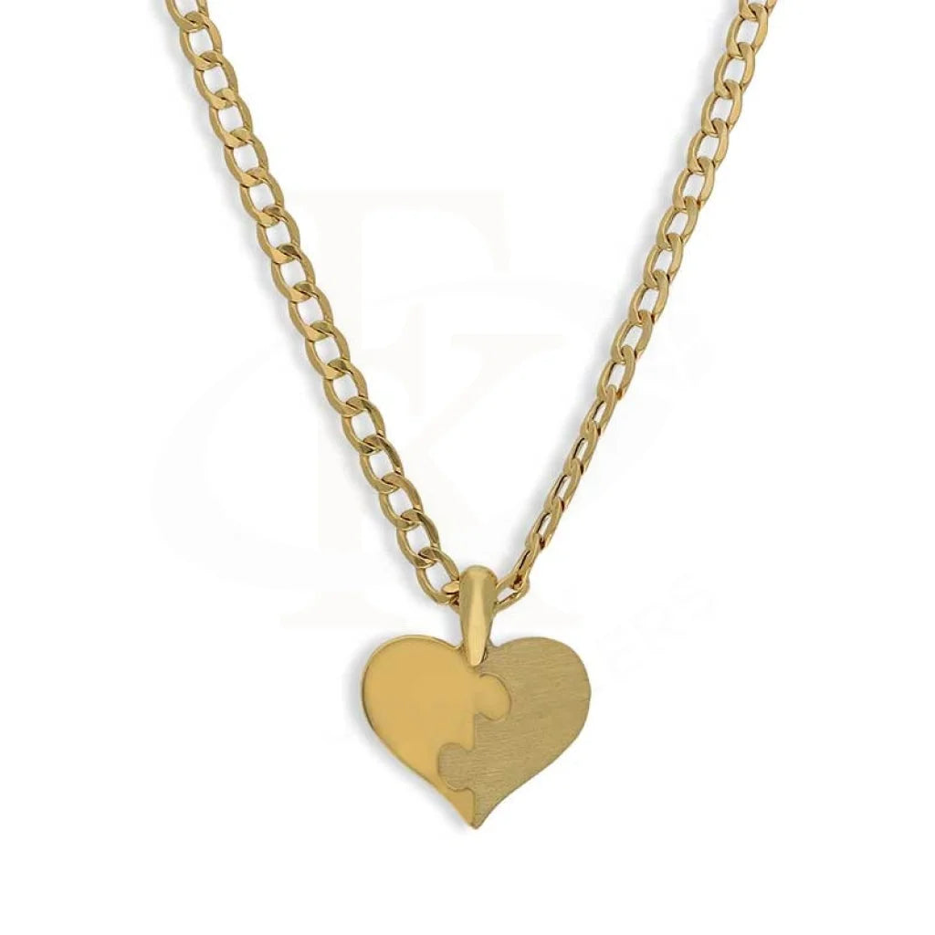 Gold Necklace (Chain With Heart Pendant) 18KT - FKJNKL18K3144