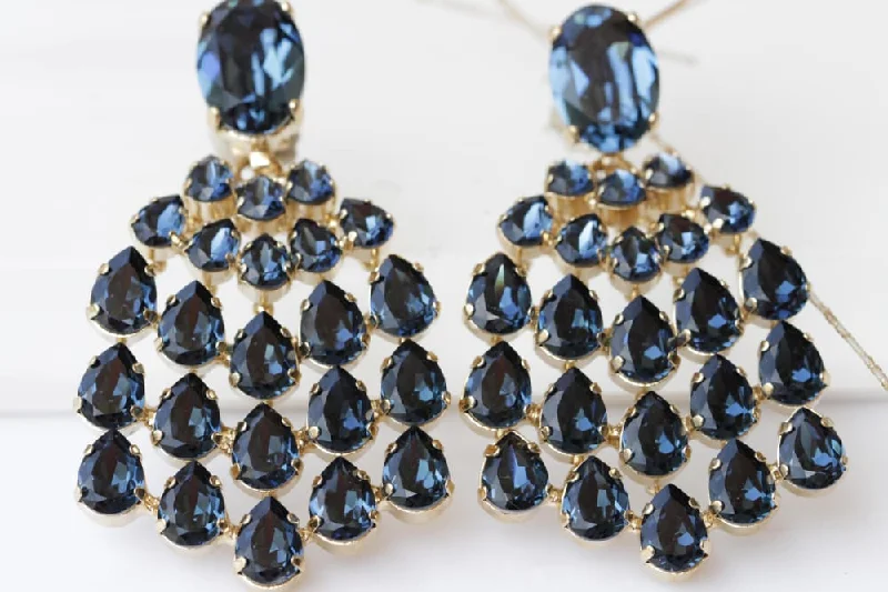 NAVY BLUE EARRINGS