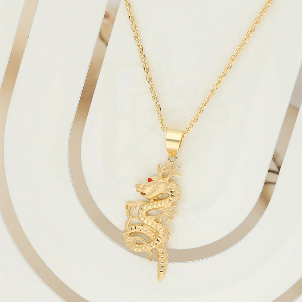 Gold Necklace (Chain With Dragon Pendant) 18KT - FKJNKL18K5103