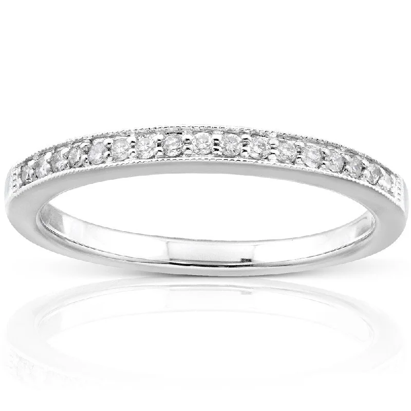 Annello by Kobelli 14k Gold 1/10ct TDW Diamond Wedding Band