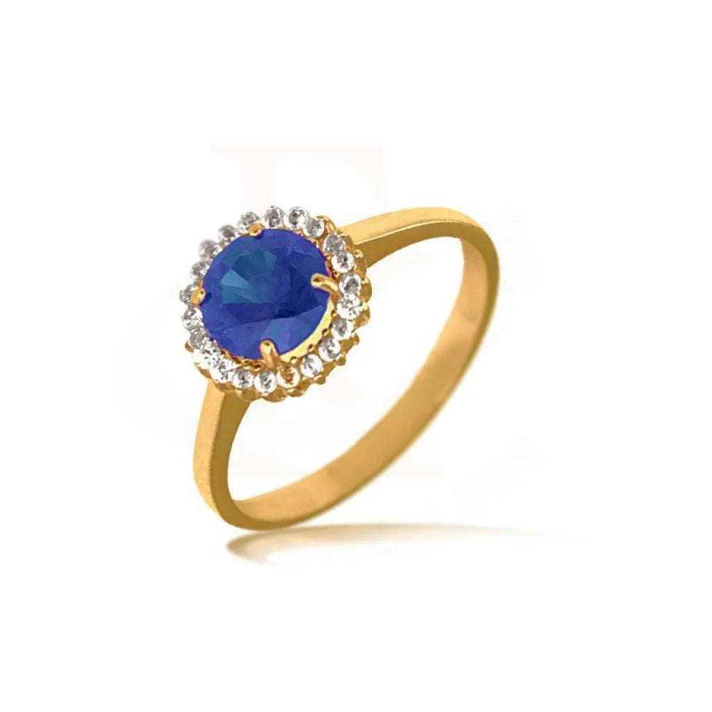 Gold Solitaire Ring 18KT - FKJRN1651