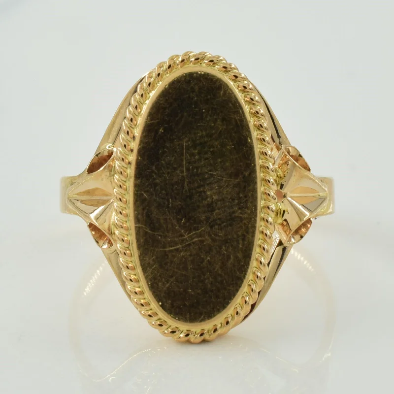 14k Yellow Gold Signet Ring | SZ 9.5 |