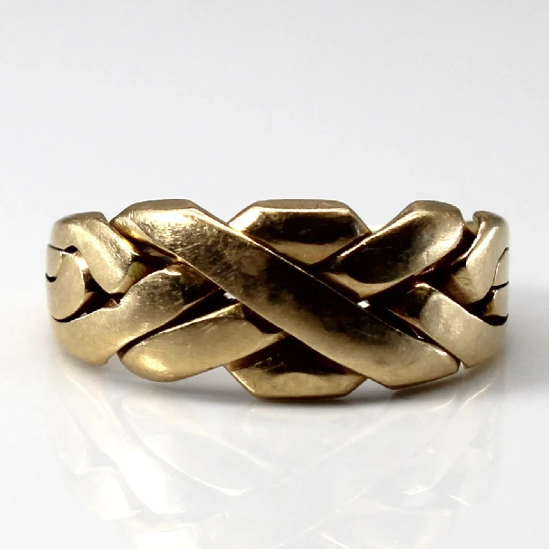 14k Yellow Gold Puzzle Ring | SZ 5.5 |