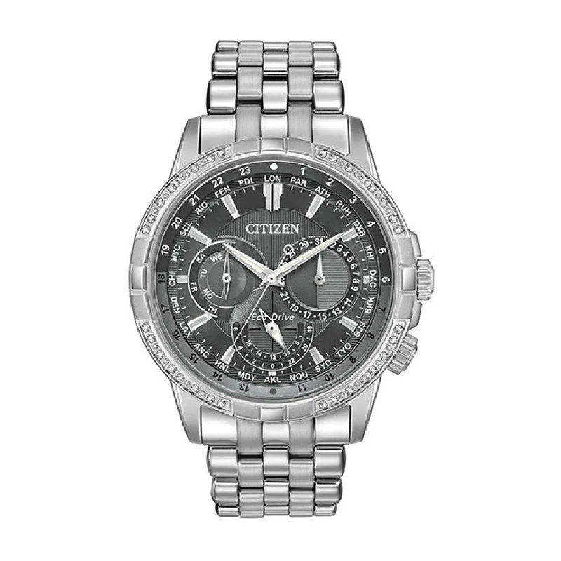 Citizen Mens Eco-Drive Watch Model BU2080-51H with 32 Diamonds