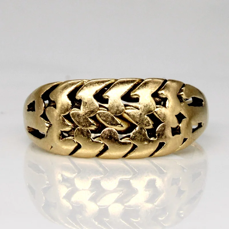 Edwardian 1911 Chester 18k Yellow Gold Keeper Ring | SZ 7 |