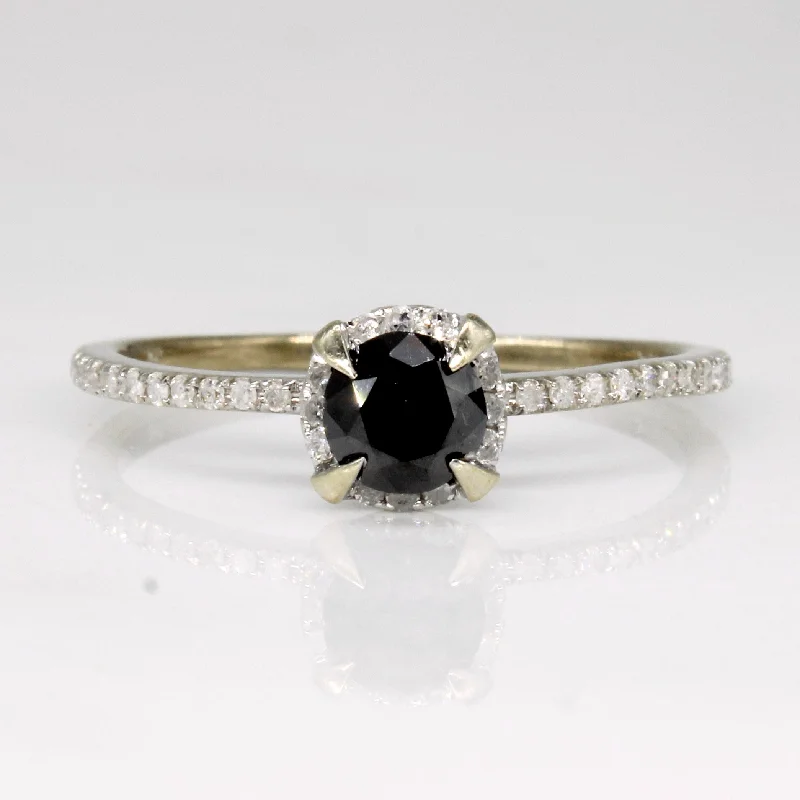 Black & White Diamond 10k  Ring | 0.50ct, 0.16ctw | SZ 9.25 |