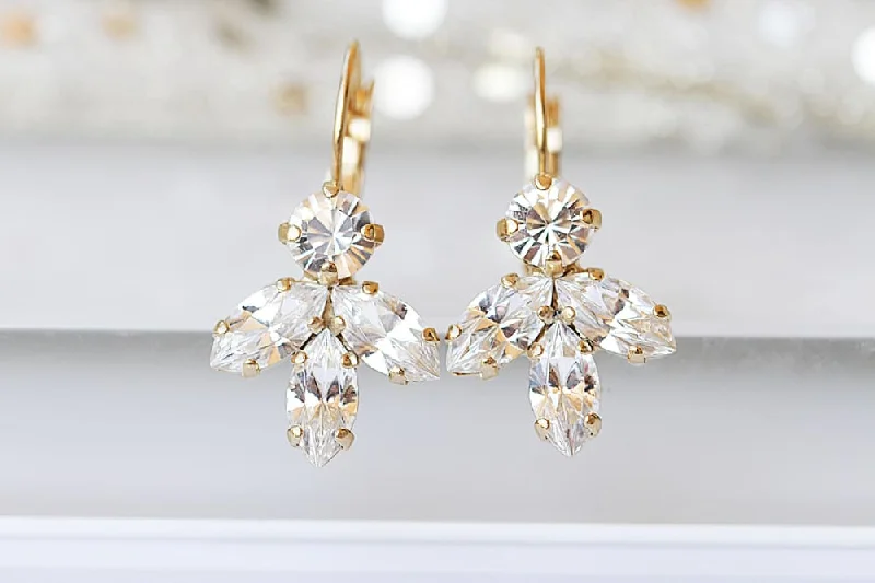 CLEAR CRYSTAL EARRINGS