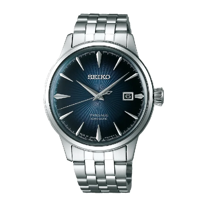 Seiko Presage Automatic Blue Face Mens Watch Model SRPB41J