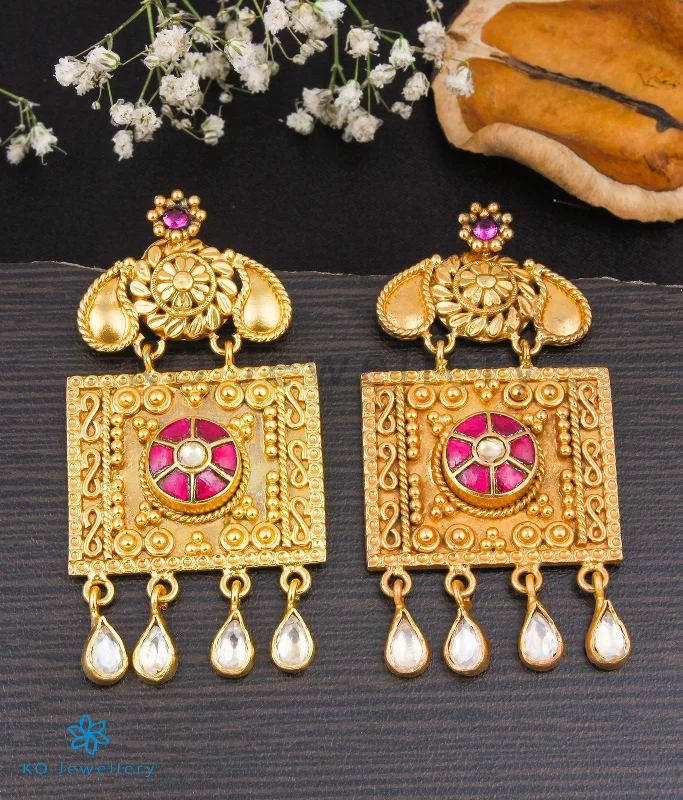 The Deepshika Silver Kundan Earrings