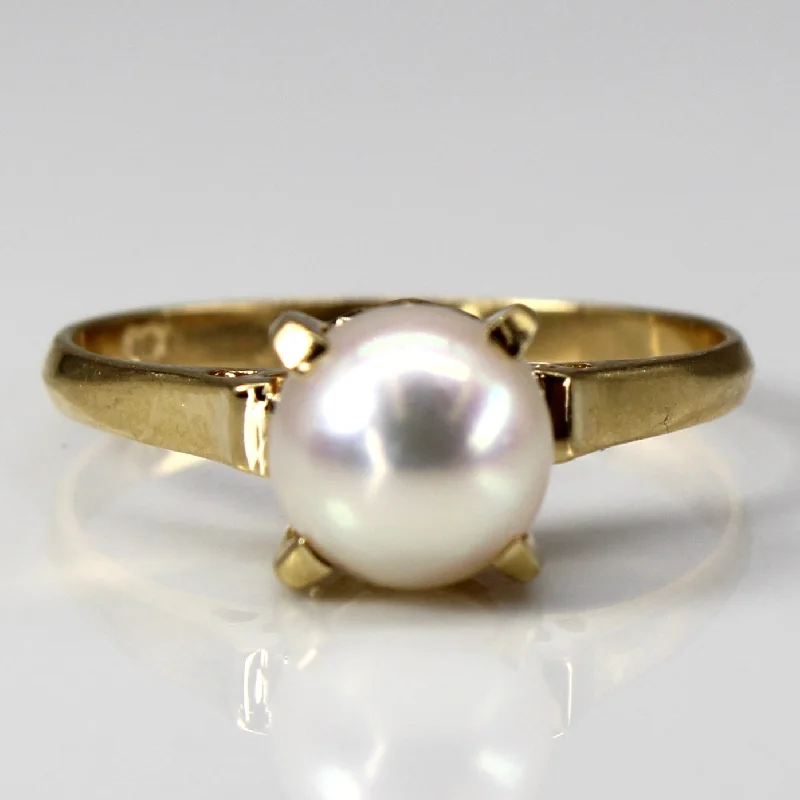 Prong Set Pearl Ring | SZ 5.75 |