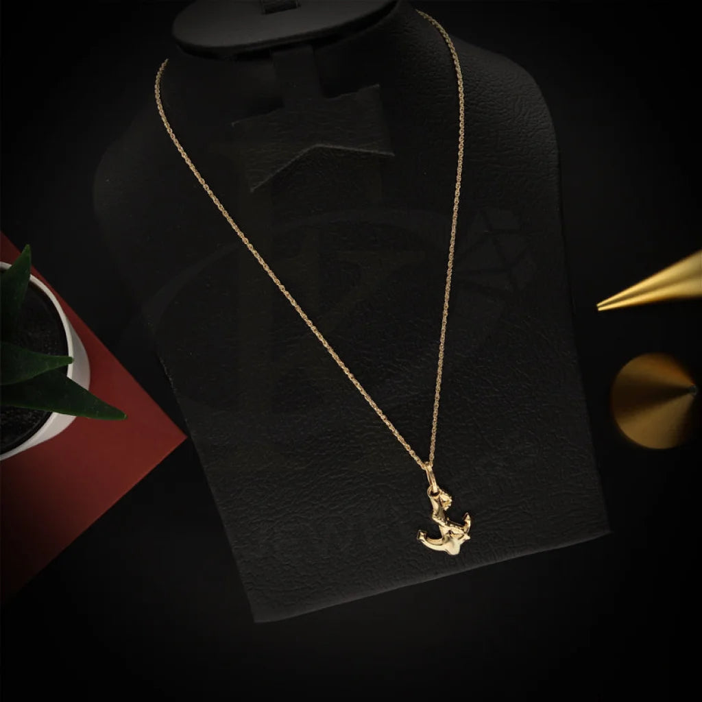 Gold Necklace (Chain With Anchor Pendant) 18KT - FKJNKL18K5450