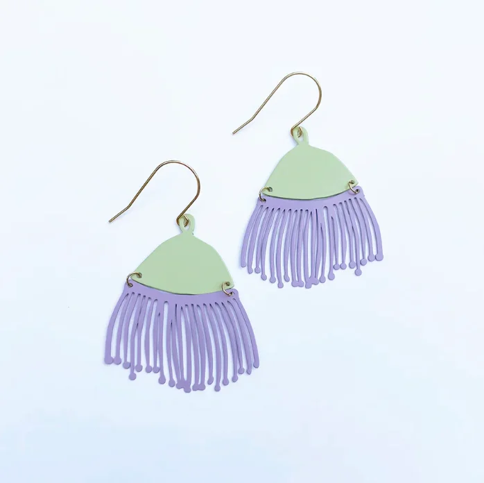 Gum Blossom Earrings Liliac/Pistachio