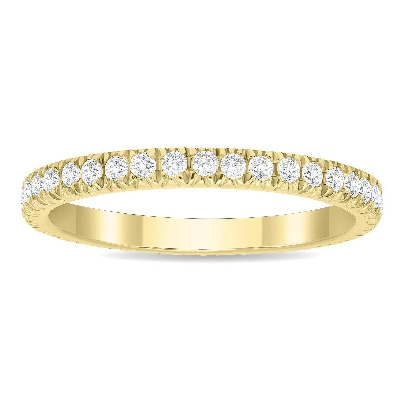 1/2 Carat TW Diamond Eternity Wedding Band in 10K Yellow Gold