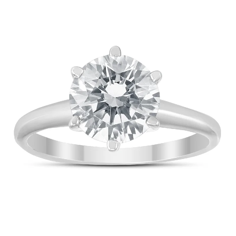 IGI Certified Lab Grown 1 1/4 Carat Diamond Solitaire Ring in 14K White Gold (J Color, SI2 Clarity)