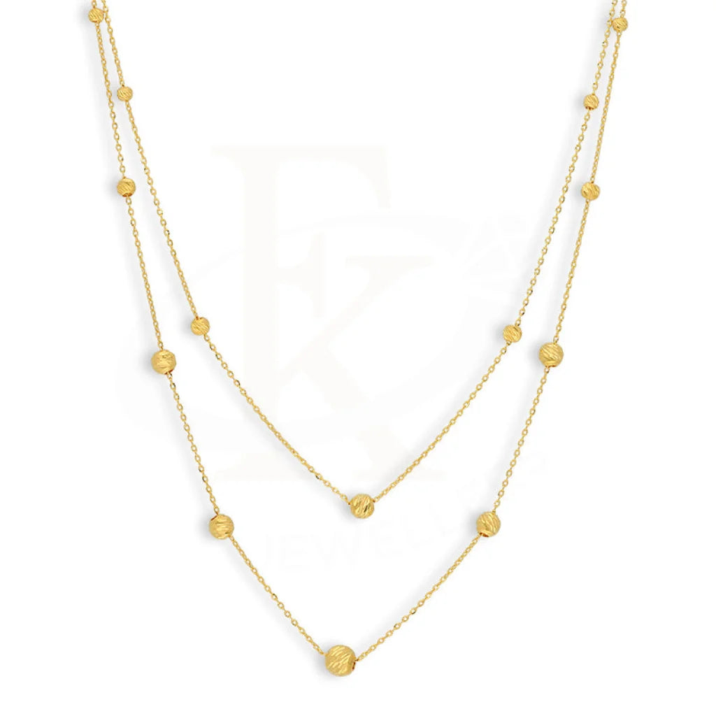 Gold Beads Necklace 21KT - FKJNKL21KM5098