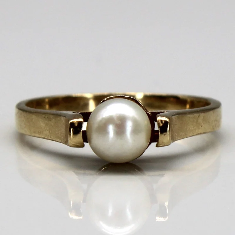 Tension Set Pearl Ring | SZ 5.75 |