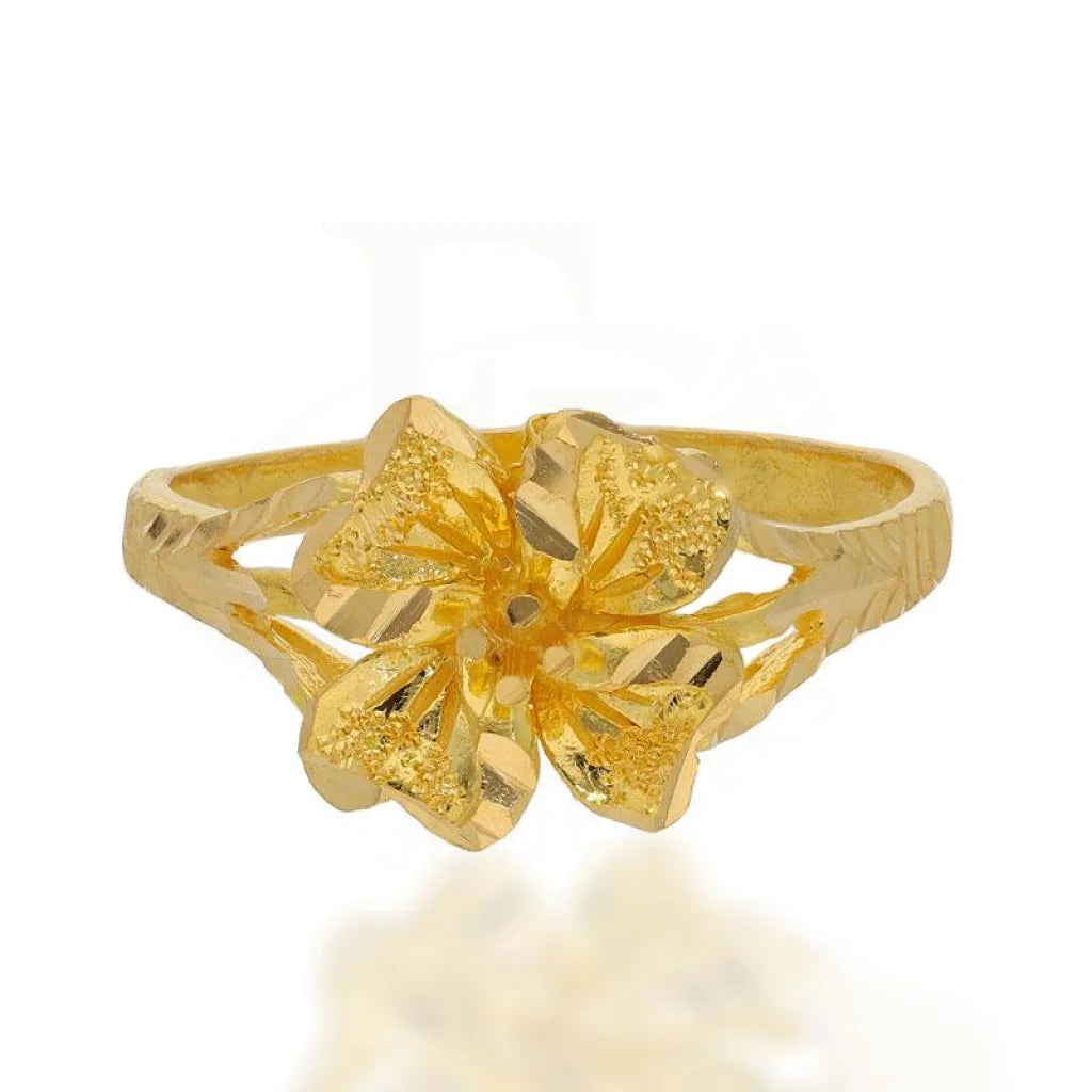 Gold Flower Ring 22KT - FKJRN22K2214