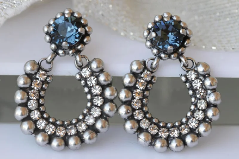 NAVY BLUE EARRINGS