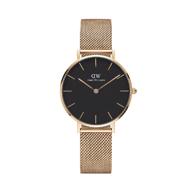 Daniel Wellington Classic Petite Melrose Black Face Watch DW00100161