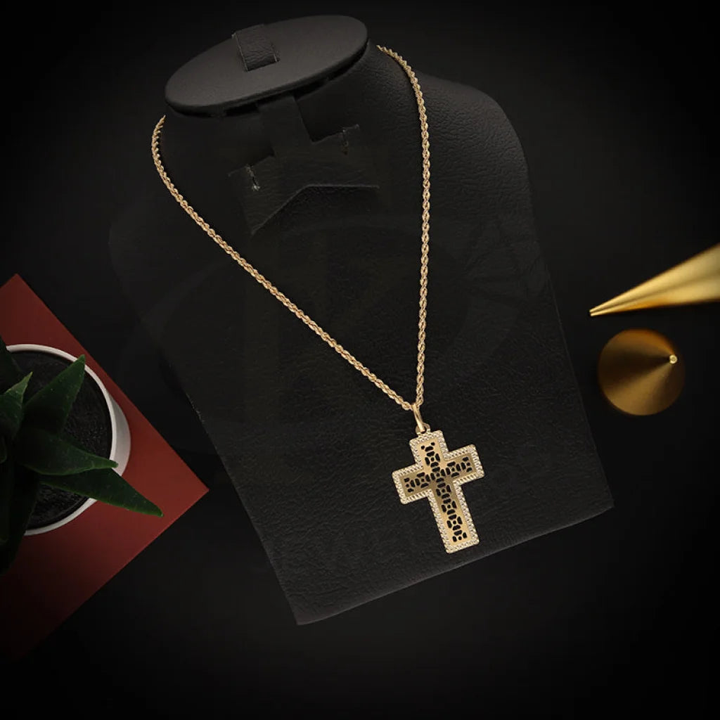 Gold Necklace (Chain With Cross Pendant) 18KT - FKJNKL18K5474