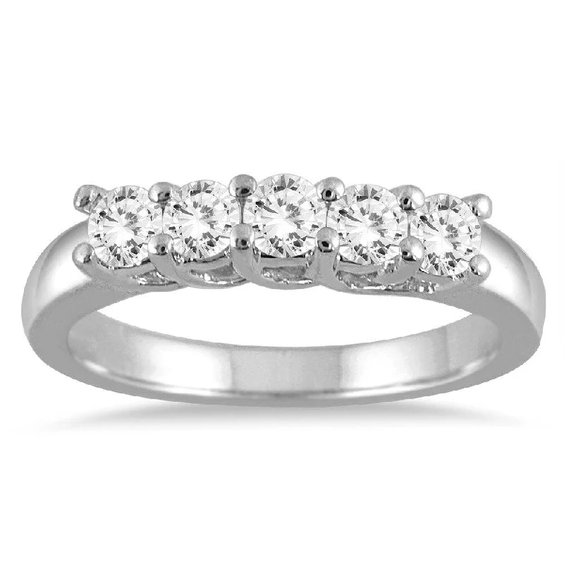 Marquee Jewels 14k White Gold 3/4ct TDW Prong-set Diamond Band