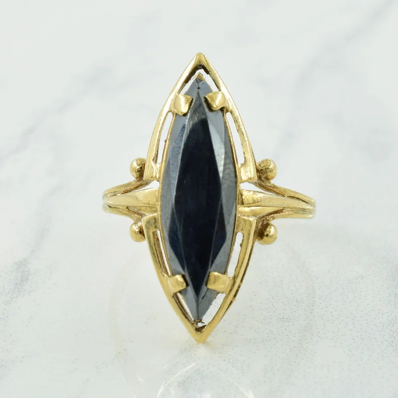 Marquise Hematite Ring | 2.70ct | SZ 7.5 |