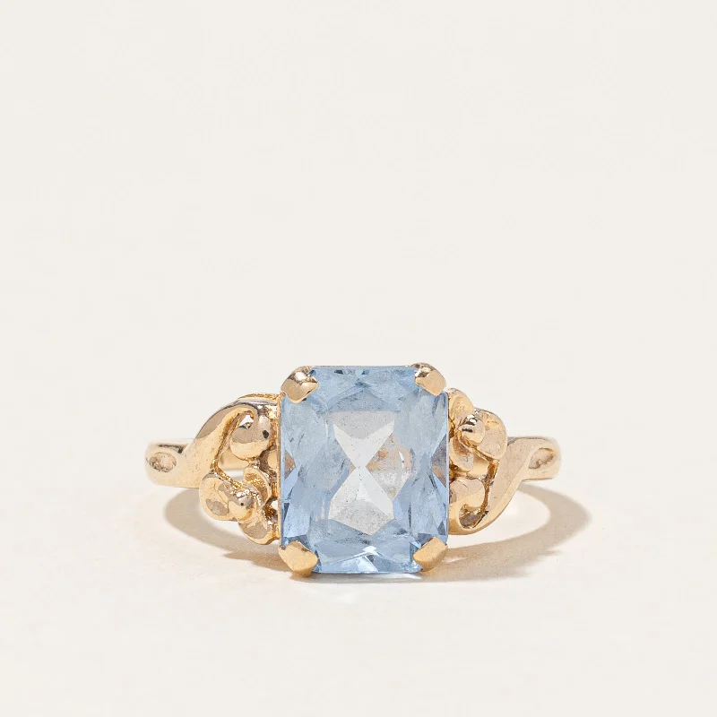 10K Yellow Gold Blue Topaz Ring | 1.64ct | SZ 3.75