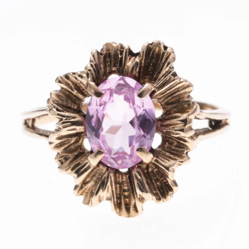 10K Yellow Gold Pink Topaz Ring | 1.18ctw | SZ 6