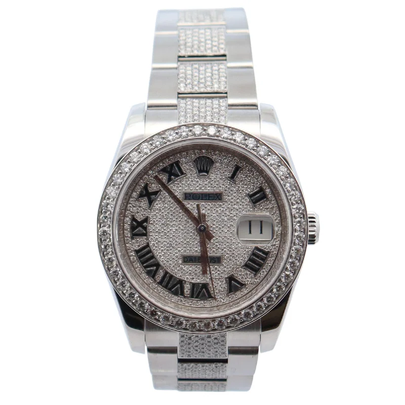 Rolex Datejust 36mm Pave Dial Watch Ref# 116233