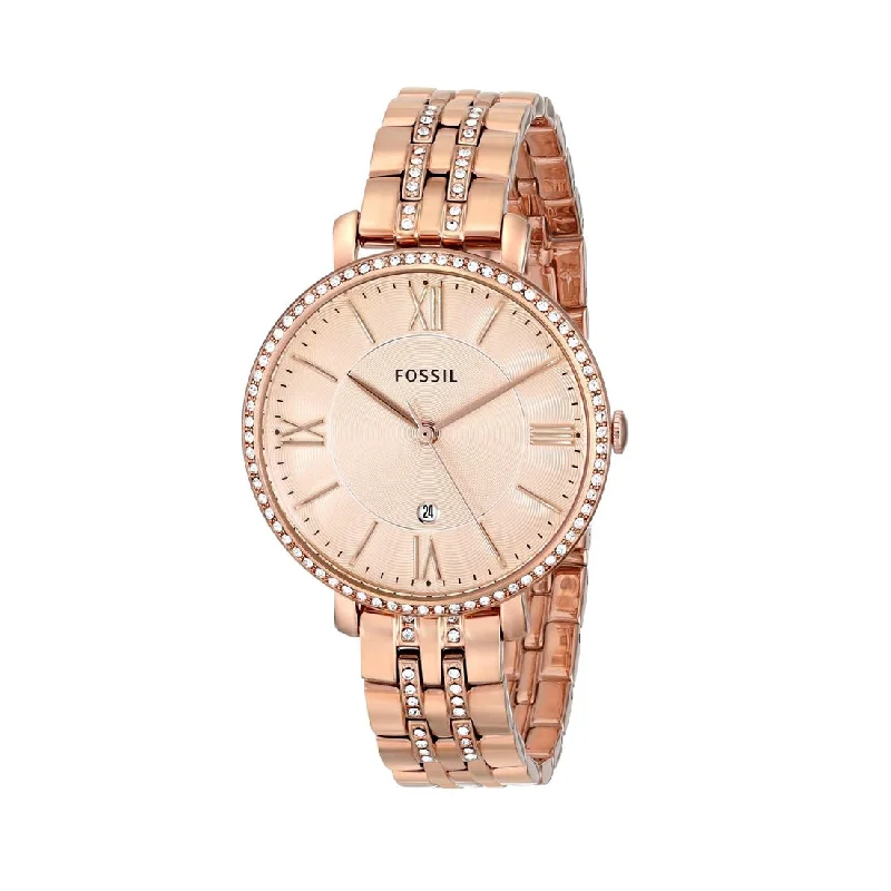 Fossil Ladies Jacqueline Rose Gold Watch ES3546