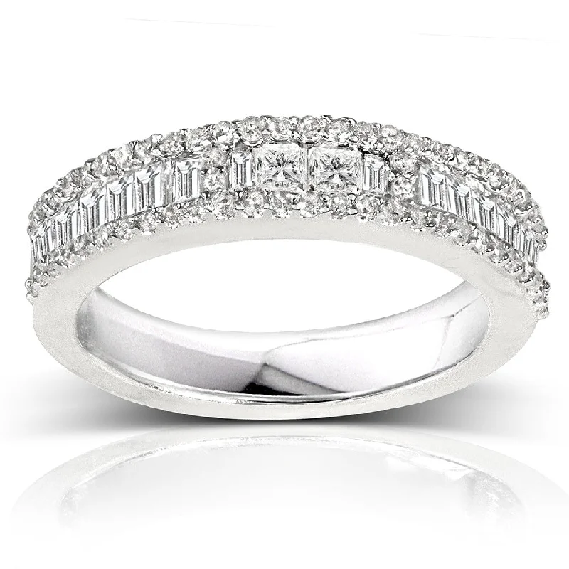 Annello by Kobelli 14k White Gold 3/5ct TDW Diamond Wedding Band (H-I, I2)