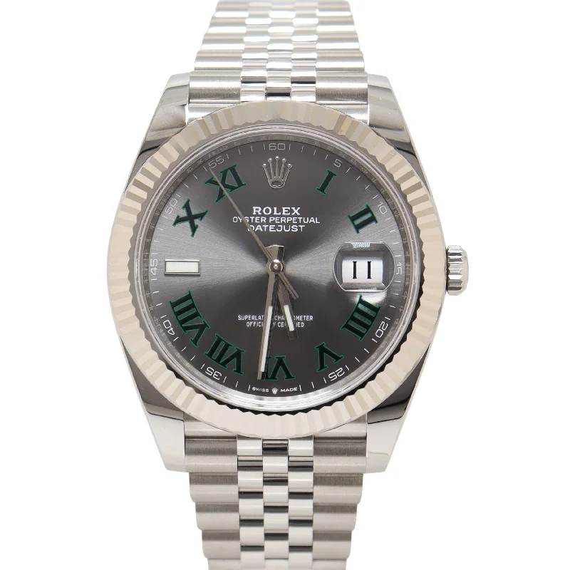 Rolex Datejust 41mm Wimbledon Dial Watch Ref# 126334