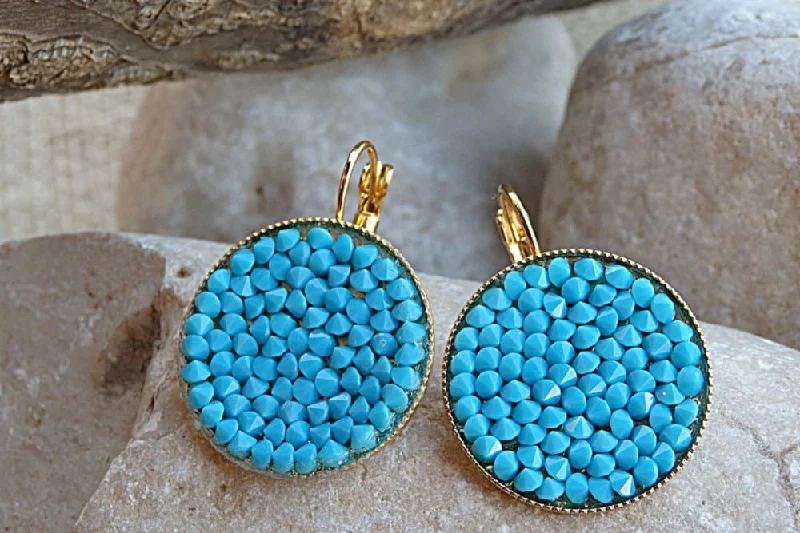 Round drop earrings