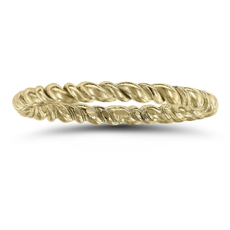 1.7MM Rope Twist Wedding Band in 14K Yellow Gold