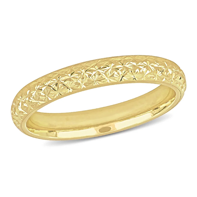 Miadora Textured Wedding Band in 14k Yellow Gold