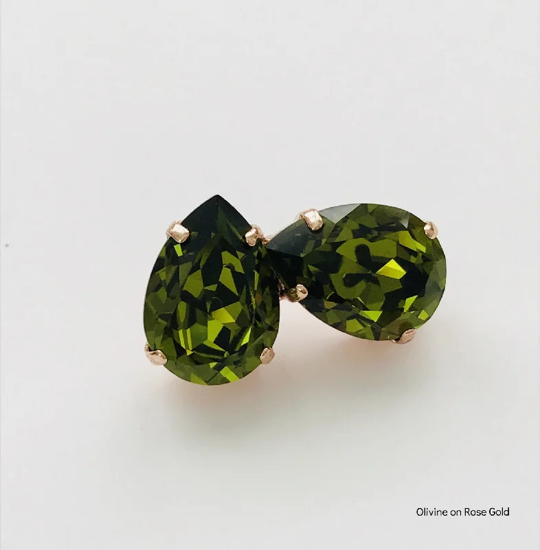 olivine on rose gold