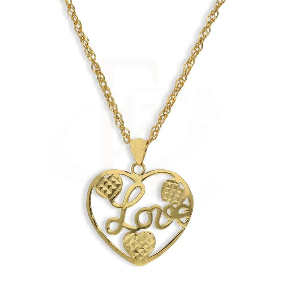 Gold Necklace (Chain With Heart Love Pendant) 18KT - FKJNKL18K3089