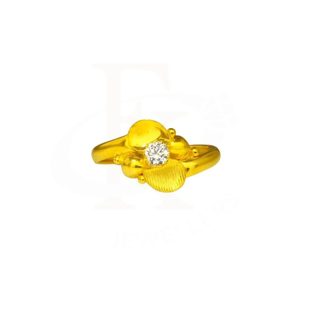 Gold Solitaire Ring 22KT - FKJRN1708