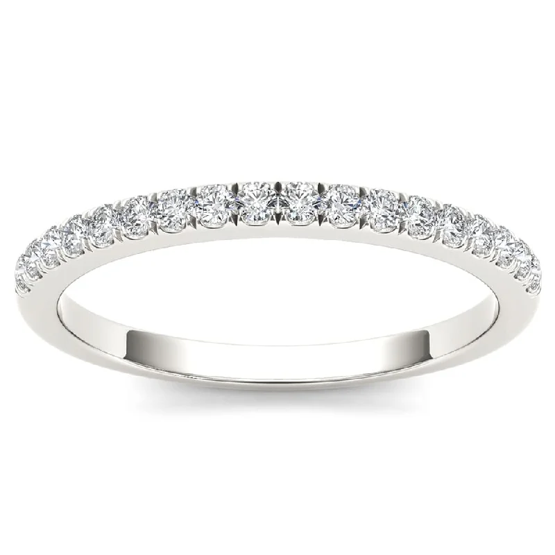 De Couer 10k White Gold 1/4ct TDW Diamond Wedding Band