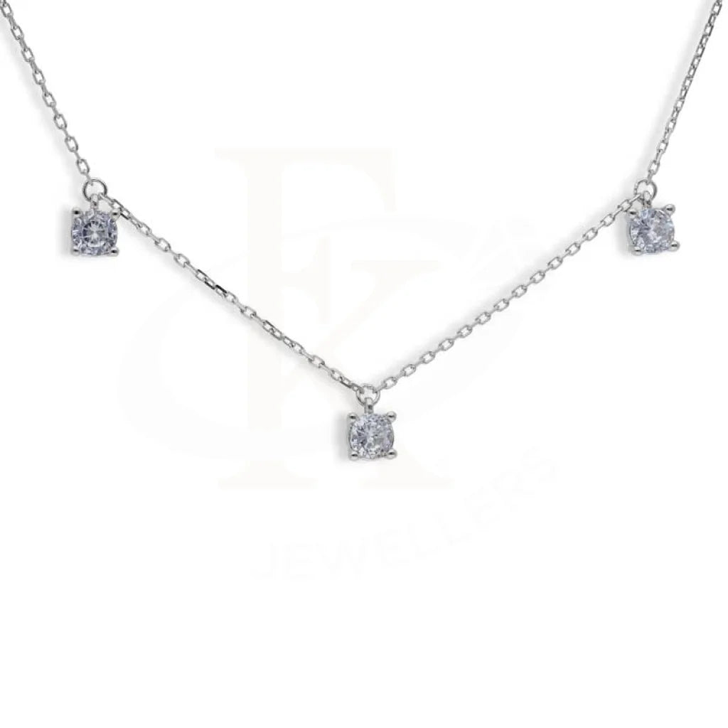 Sterling Silver 925 Solitaires Necklace - FKJNKLSL2929