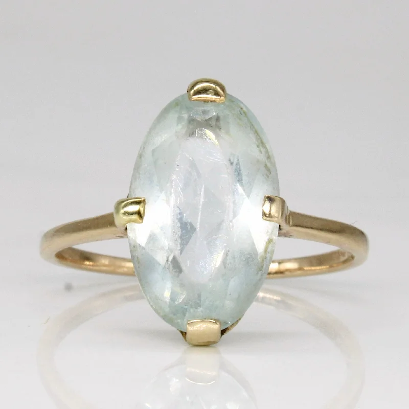 Aquamarine Cocktail Ring | 3.80ct | SZ 7.5 |