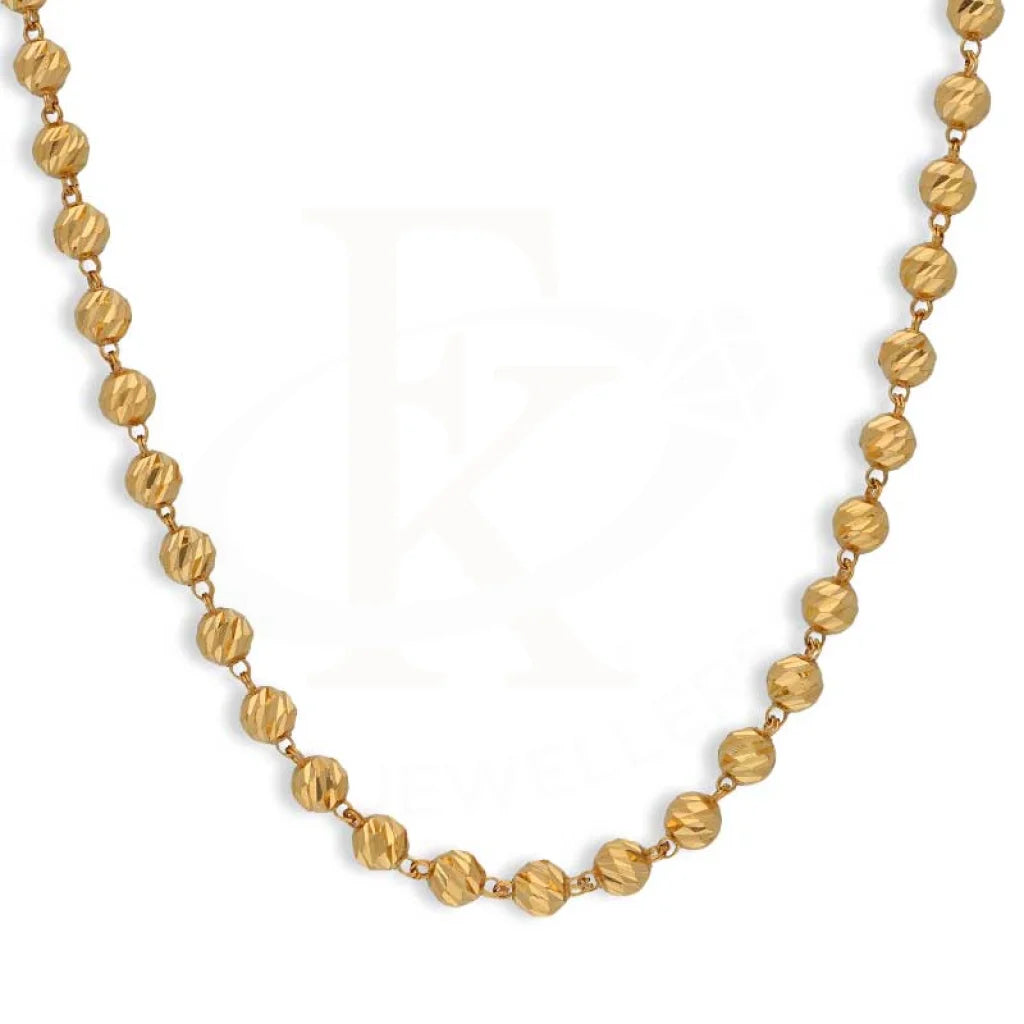 Gold Beads Necklace 22KT - FKJNKL22K2996