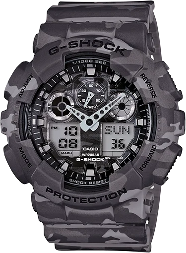 Casio G-Shock Camouflage Series Grey GA-100CM-8A