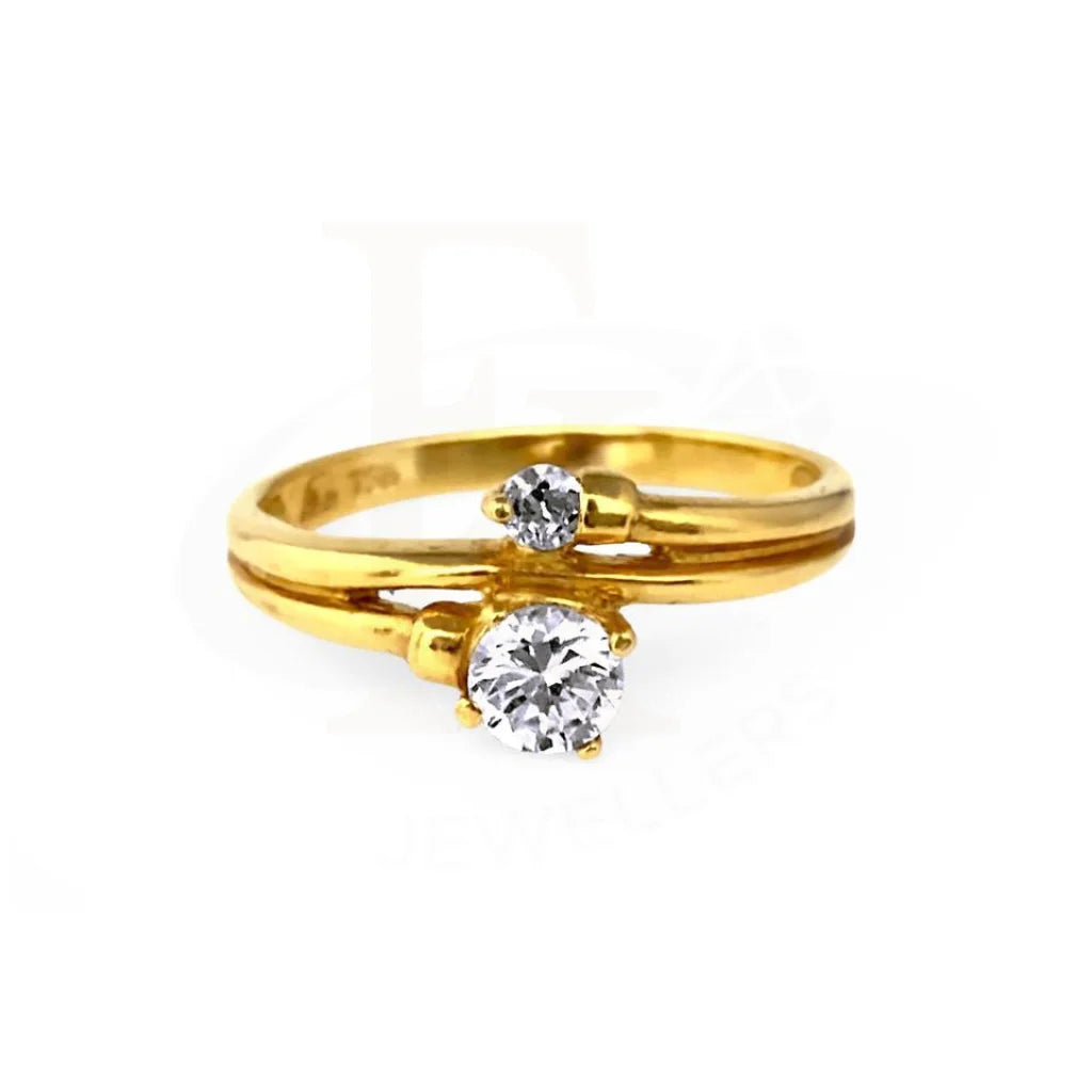 Gold Solitaire Ring 18KT - FKJRN1492