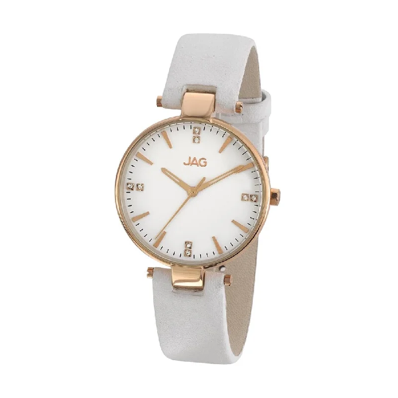 JAG Piper White Leather Watch J1946