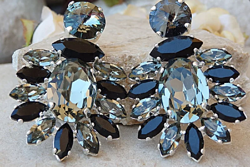 Black diamond earrings