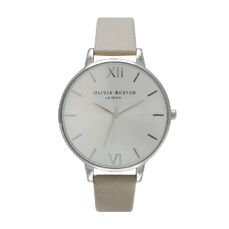 Olivia Burton Big Dial Grey and Silver Watch OB15BD57